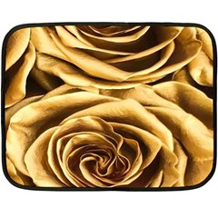 Gold Roses Fleece Blanket (mini) by Sparkle