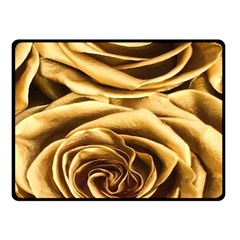 Gold Roses Fleece Blanket (small) by Sparkle