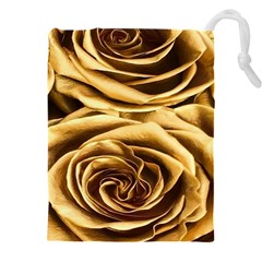 Gold Roses Drawstring Pouch (4xl)