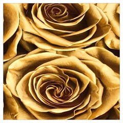 Gold Roses Long Sheer Chiffon Scarf  by Sparkle