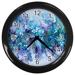 Sea Anemone  Wall Clock (black)