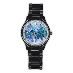 Sea Anemone  Stainless Steel Round Watch by CKArtCreations