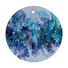 Sea Anemone  Round Ornament (two Sides) by CKArtCreations