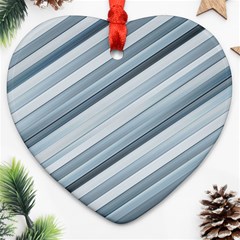 Modern Stripes Print Ornament (heart) by dflcprintsclothing