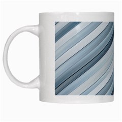 Modern Stripes Print White Mugs by dflcprintsclothing