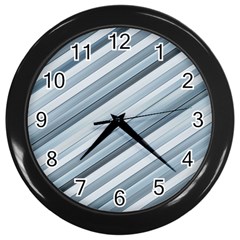 Modern Stripes Print Wall Clock (black) by dflcprintsclothing