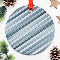 Modern Stripes Print Round Ornament (two Sides)