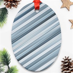 Modern Stripes Print Oval Ornament (two Sides) by dflcprintsclothing