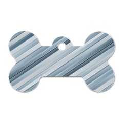 Modern Stripes Print Dog Tag Bone (one Side)