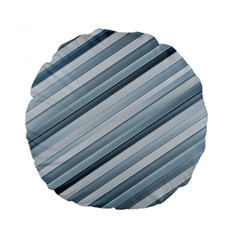 Modern Stripes Print Standard 15  Premium Round Cushions by dflcprintsclothing