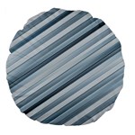 Modern Stripes Print Large 18  Premium Flano Round Cushions Front