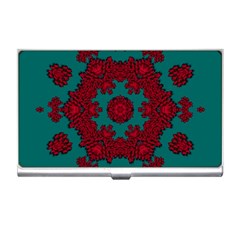 Cherry-blossom Mandala Of Sakura Branches Business Card Holder by pepitasart