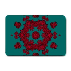 Cherry-blossom Mandala Of Sakura Branches Small Doormat  by pepitasart