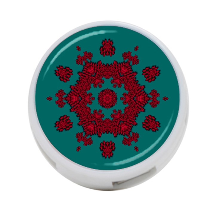 Cherry-blossom Mandala Of Sakura Branches 4-Port USB Hub (Two Sides)