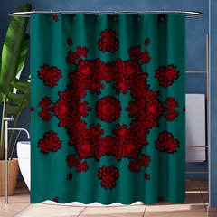 Cherry-blossom Mandala Of Sakura Branches Shower Curtain 60  X 72  (medium)  by pepitasart