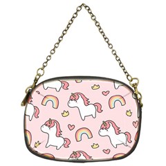 Cute-unicorn-rainbow-seamless-pattern-background Chain Purse (one Side) by Vaneshart