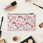 Cute-unicorn-rainbow-seamless-pattern-background Cosmetic Bag (Small) Back