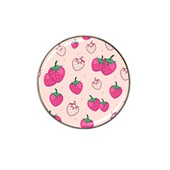 Seamless-strawberry-fruit-pattern-background Hat Clip Ball Marker (4 Pack) by Vaneshart