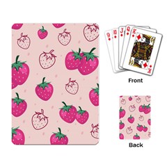 Seamless-strawberry-fruit-pattern-background Playing Cards Single Design (rectangle) by Vaneshart