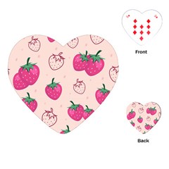 Seamless-strawberry-fruit-pattern-background Playing Cards Single Design (heart) by Vaneshart