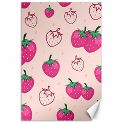 Seamless-strawberry-fruit-pattern-background Canvas 20  X 30  by Vaneshart