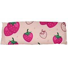 Seamless-strawberry-fruit-pattern-background Body Pillow Case Dakimakura (two Sides) by Vaneshart