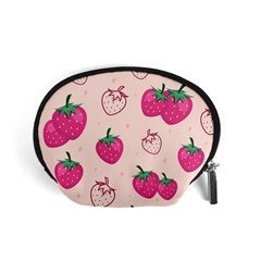 Seamless-strawberry-fruit-pattern-background Accessory Pouch (small) by Vaneshart