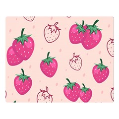 Seamless-strawberry-fruit-pattern-background Double Sided Flano Blanket (large)  by Vaneshart