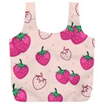 Seamless-strawberry-fruit-pattern-background Full Print Recycle Bag (XXXL) Front