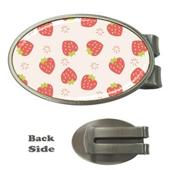 Strawberries-pattern-design Money Clips (oval)  by Vaneshart