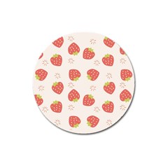 Strawberries-pattern-design Magnet 3  (round) by Vaneshart