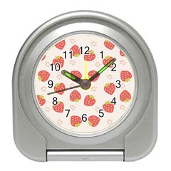 Strawberries-pattern-design Travel Alarm Clock