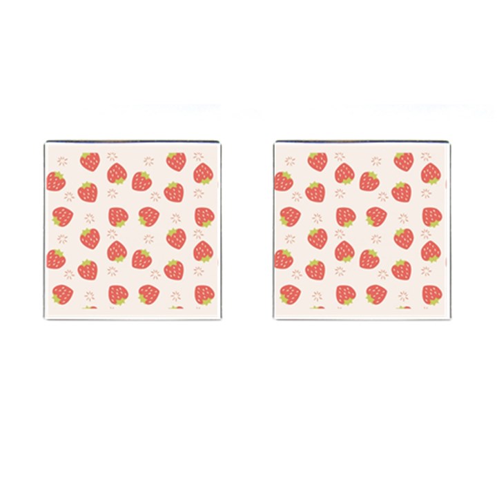 Strawberries-pattern-design Cufflinks (Square)