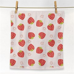 Strawberries-pattern-design Face Towel by Vaneshart