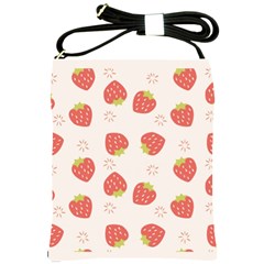 Strawberries-pattern-design Shoulder Sling Bag by Vaneshart