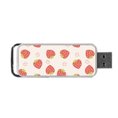 Strawberries-pattern-design Portable Usb Flash (two Sides) by Vaneshart