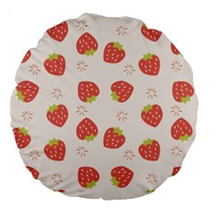 Strawberries-pattern-design Large 18  Premium Flano Round Cushions by Vaneshart