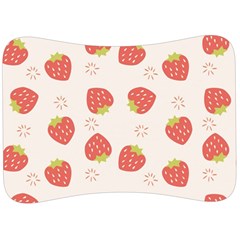 Strawberries-pattern-design Velour Seat Head Rest Cushion by Vaneshart