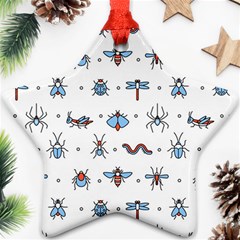 Insects-icons-square-seamless-pattern Ornament (star) by Vaneshart