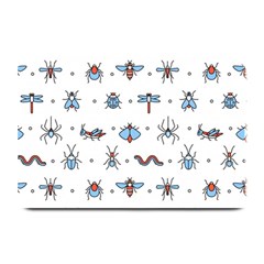 Insects-icons-square-seamless-pattern Plate Mats by Vaneshart