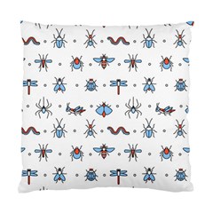 Insects-icons-square-seamless-pattern Standard Cushion Case (one Side) by Vaneshart