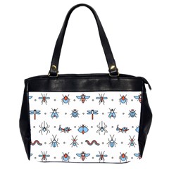 Insects-icons-square-seamless-pattern Oversize Office Handbag (2 Sides) by Vaneshart