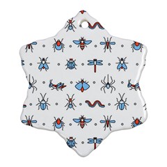 Insects-icons-square-seamless-pattern Ornament (snowflake)