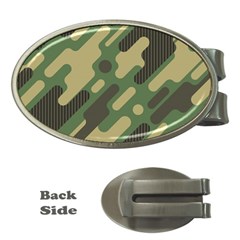 Camouflage-pattern-background Money Clips (oval)  by Vaneshart