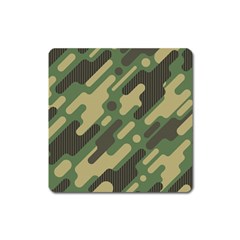 Camouflage-pattern-background Square Magnet by Vaneshart