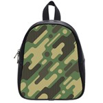 Camouflage-pattern-background School Bag (Small) Front