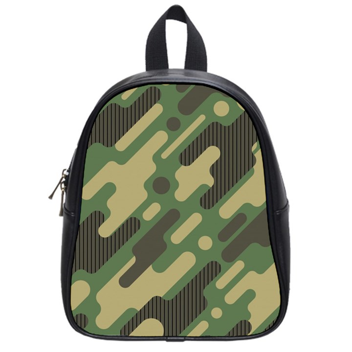 Camouflage-pattern-background School Bag (Small)