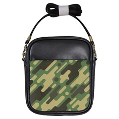 Camouflage-pattern-background Girls Sling Bag by Vaneshart