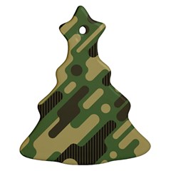 Camouflage-pattern-background Christmas Tree Ornament (two Sides) by Vaneshart