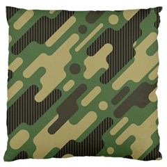 Camouflage-pattern-background Large Cushion Case (one Side) by Vaneshart